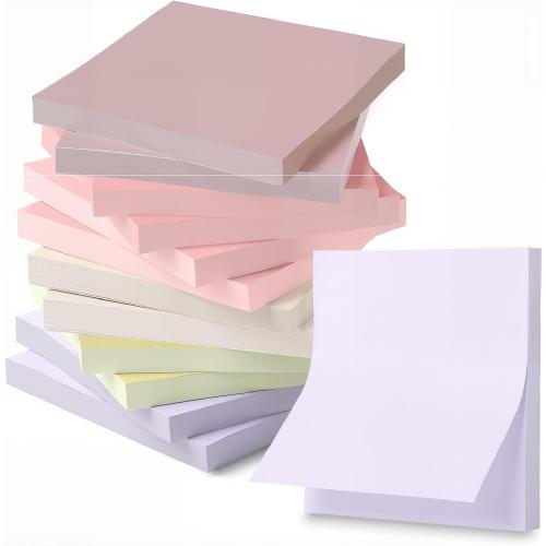 Mr. Pen- Sticky Notes, 3”x3”, 12 Pads, 600 Sheets, Colorful Sticky Notes 3x3, Blooming Reverie, Stocky Notes for Bible Journaling