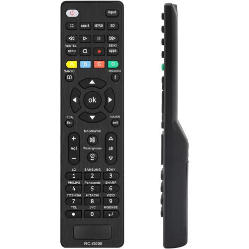 Universal TV Remote for Samsung, RCA, JVC, Magnavox, TCL, Philips, Sony, Panasonic, Toshiba, Hitachi, Vizio, Hisense, Seiki, Sanyo, Haier, LG, Insignia, Westinghouse Smart TV Remote Control