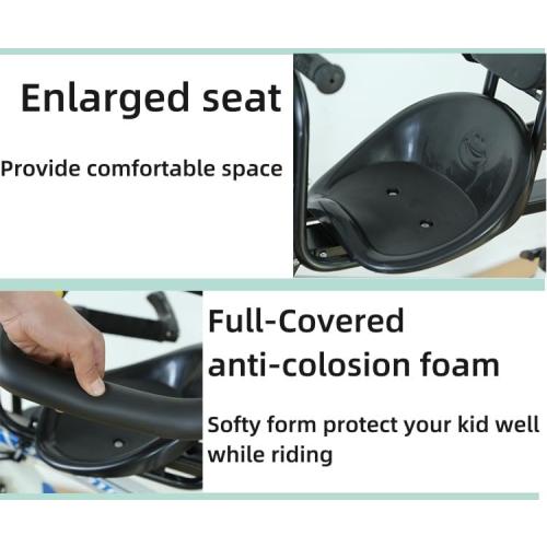 Latest Baby Bike Seat, Front Mounted Toddlers Bike Seat with Guadrail Front Back Rest Foot Pedals, Suitable for Mountain Bike Road Bike seat for Children Age 8M to 6Y