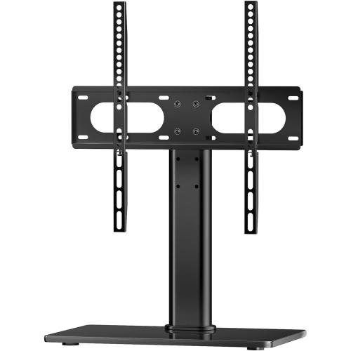 WALI Universal TV Stand, Table Top TV Stand for 32 to 65 inch TV, Height Adjustable TV Mount with Security Wire, 88lbs Weight Capacity, Max VESA 400x400mm(TVDVD-01), Black