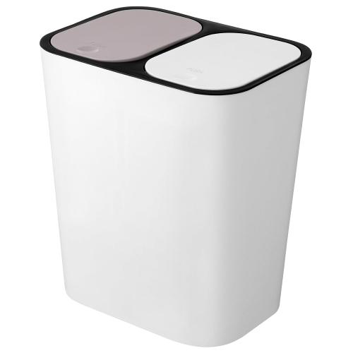 GANAZONO Double Compartment Trash can Dry and Wet Separation Waste Bin for Kitchen Counter Home Restaurant Slim Garbage Container for Wastepaper Peelings Crumbs 12.99 X 11.41 X 8.26 in