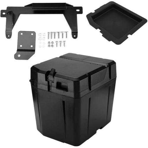 KEMIMOTO UTV Under Seat Storage Box, 37L/9.78Gal Waterproof (Fit Door) Lockable Compatible with Polaris Ranger XP 1000/Crew 2018-2025 2026 Replace #2882910 Lock Not Included