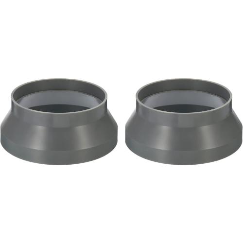 PATIKIL 8 to 6 Duct Reducer Connector, 2pcs Heating Cooling Ventilation Fire-Resistant Increaser Adapter Pipe Fitting for Vent System, Grey 200x160 mm ID