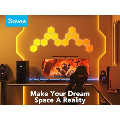 Govee Glide Hexa Light Panels, RGBIC Hexagon LED Wall Lights, Wi-Fi Smart Home Creative Wall Lights with Music Sync, Works with Alexa Google Assistant for Indoor Gaming Decor, 10 Pack