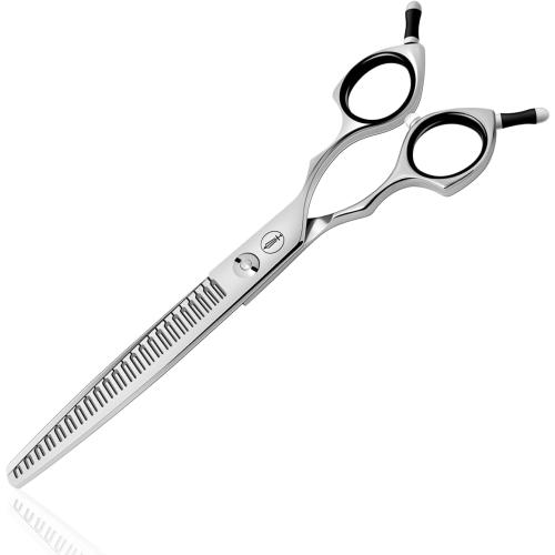 HASHIMOTO Straight Eraser Dog Grooming Scissors, 23 Teeth,7.0 Inch,80% Thinning Rate,Light Weight, Designed for Bulking off Coat Quickly.