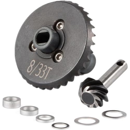 Harden Steel 24/8T 27/8T 30/8T 33/8T Overdrive Underdrive Helical Axle Gear Set Upgrade Parts for Axial SCX10 AR44 AR45 Capra Axle VS4-10 F9 Phoenix F10 (33/8T)