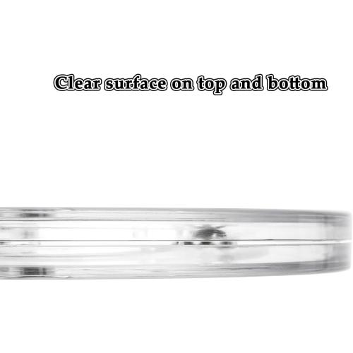 4PCS 6 inch Small Lazy Susan Turntable Clear Acrylic Lazy Susan Mini Acrylic Ball Bearing Rotating Tray for Spice Rack Table Cake Kitchen Pantry Decorating