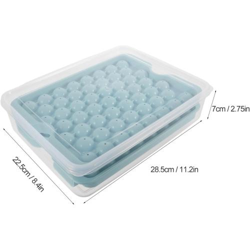 FENICAL Ice Sphere Maker Ice Cube Tray with Lid and Scoop Reusable Pp Material Easy Press Portable Design for Freezing Beverages in Freezer