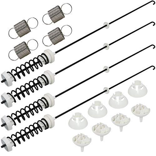 【NEW UPGRADED】W10780048 Suspension Rods(23.6in) W10400895 Washer Suspension Springs(4pcs) by Beaquicy - Replacement kit for Whirlpool Kenmore and Admiral - Replaces WTW4800XQ2, WTW4800XQ4, RTW4640YQ1