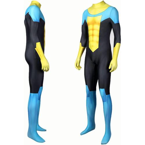 Men's Invincible Costume Halloween Cosplay Bodysuit Mark Grayson Omni Man Nolan Grayson Atom EVE Jumpsuit Full Set
