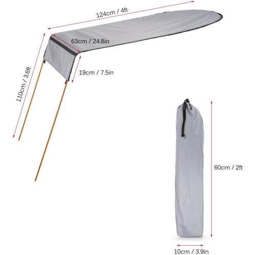 Lixada Kayak Boat Canoe Sun Shade Canopy for Single Person