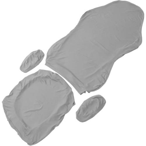 Gaming Chair Cover Set Stretchable Elastic Armrest Covers for Office and Gaming Chairs Soft Milk Silk Material Washable Protector for Home Office Use Light Gray