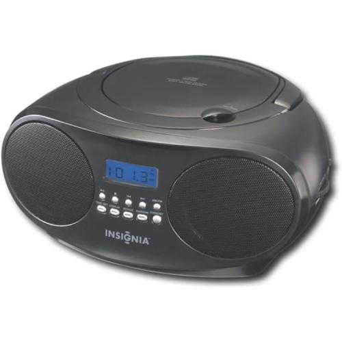 Insignia - CD Boombox with AM/FM Tuner - Black