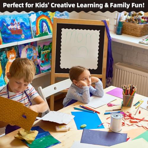 30 Pcs Magnetic Borders for Classroom Whiteboard - Black Magnetic Bulletin Board Border Set - Scalloped Chalkboard Border Strips for Teachers, Parents, DIY Home,School & Office Decoration