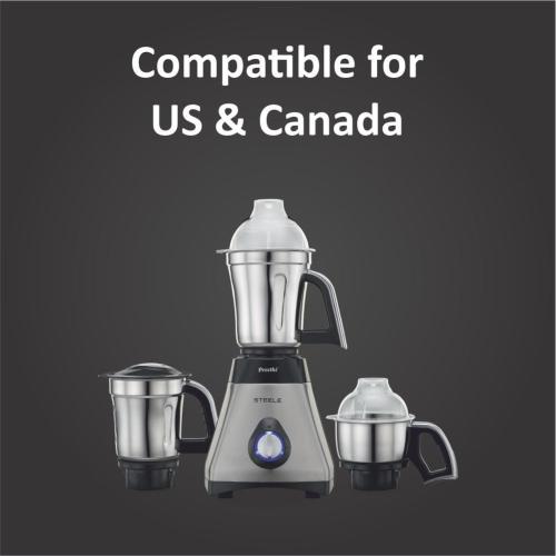 Preethi Steele Mixer Grinder with Turbo Vent and Improved Couplers