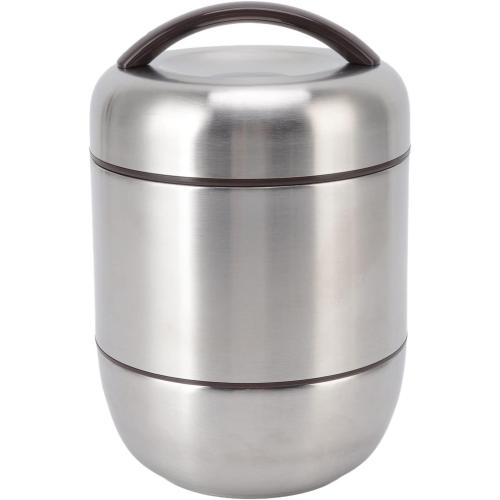 Yosoo Stainless Steel Lunch Container, Insulation Bento Lunch Box 4 Layer Stackable Compartment Lunch Container for Outdoor Travel (Capacity: 1.5L)