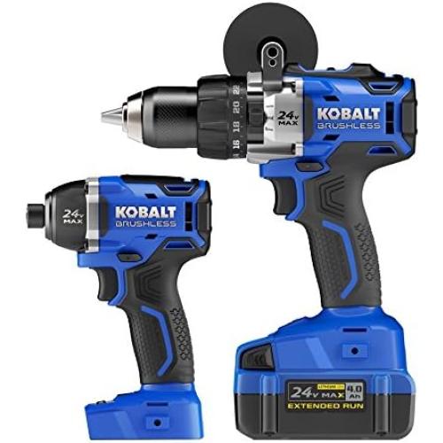 Kobalt 2-Tool 24-Volt Max Lithium Ion (Li-ion) Brushless Motor Cordless Combo Kit with Soft Case
