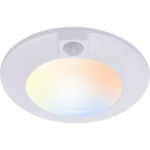 CLOUDY BAY 5 Color Motion Sensor Ceiling Light, 120V CRI90 10W,6.5 inch 2700K/3000K/3500K/4000K/5000K Selectable LED Flush Mount Fixture for Garage,Walk-in Closet,Attic,Pantry