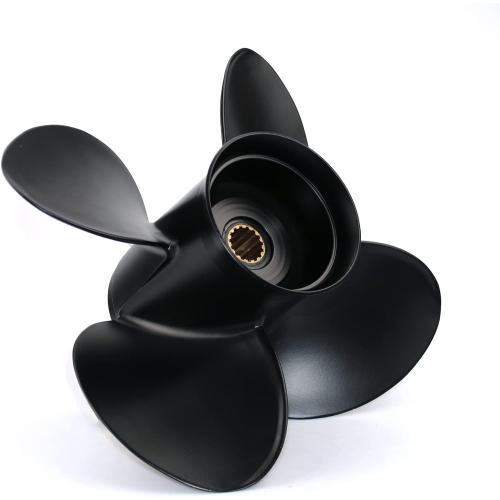 CAPTAIN Outboard Propeller fit Yamaha 115 T50 60 70 75 80 85 90 100 130 HP Engines, OEM 15 Spline Tooth Outboard Prop, RH Aluminum Propellers
