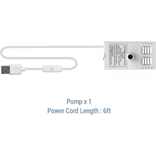 Veken Upgraded Replacement Pump for 50oz and 95oz Pet Fountain Cat Water Fountain Dog Water Dispenser Ultra Quiet Long Lifespan Water Pump, USB Cable, LED Lights