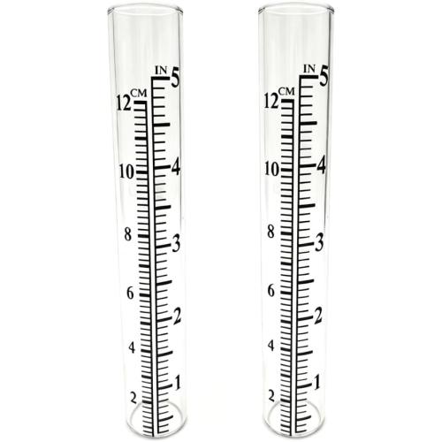 5 Rain Gauge Replacement Tube Glass for Outdoor Garden Yard Home, Best Rated 2 Pcs