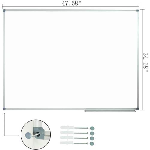 JILoffice Magnetic Dry Erase Board/Whiteboard, White Board 48 x 36 Inch, Silver Aluminum Frame Wall Mounted Board for Office Home and School