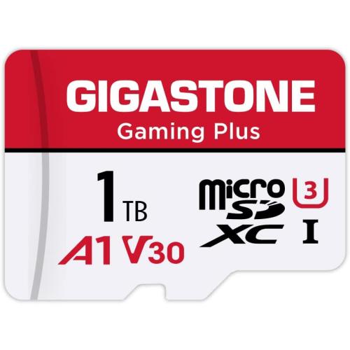GIGASTONE 1TB Gaming Plus Series Memory Card Speed Up to 150/120MB/s for Nintendo-Switch 1, Steam Deck, 4K Video A1 V30 U3 MicroSDXC with SD Adapter