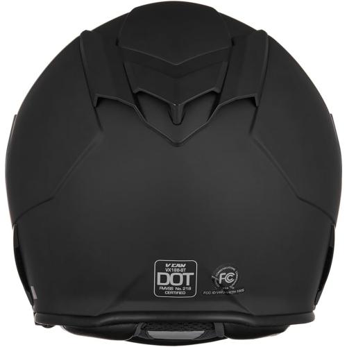 VCAN Bluetooth Integrated Full Face Motorcycle Helmet with Dual Visor