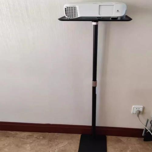 GRRICEPL Projector Floor Stand, Against Wall Hidden Stand, Height Adjustable, 360° Rotatable Ball Head for Home & Office & Outdoor(White/B,160 cm)