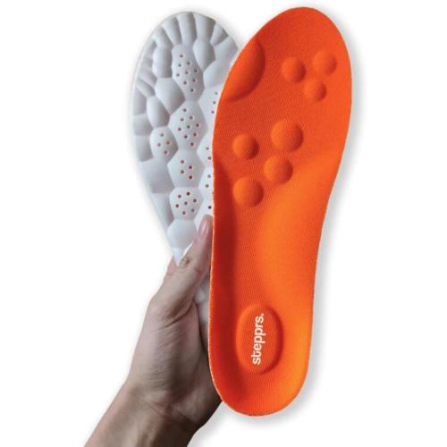 Original Stepprs Comfort Shoe Insoles for Men Women Adjustable Size 4D Memory Foam Cloud Soles Arch Support Improved Posture (Orange, US W 6.5-9)