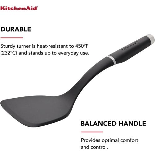 KitchenAid - KO001OHOBA KitchenAid Gourmet Large Solid Turner, one size, Matte Black