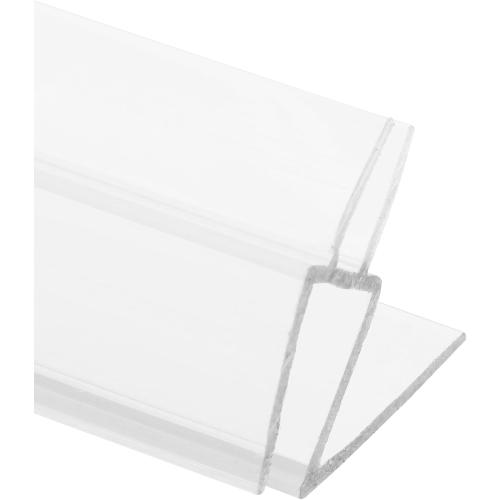 Prime-Line M 6256 Frameless Shower Door Bottom Seal for 1/4 in. Thick Glass Doors, Dual Flap and 45 Degree Drip Guard, 36 in., Clear Vinyl (Single Pack)