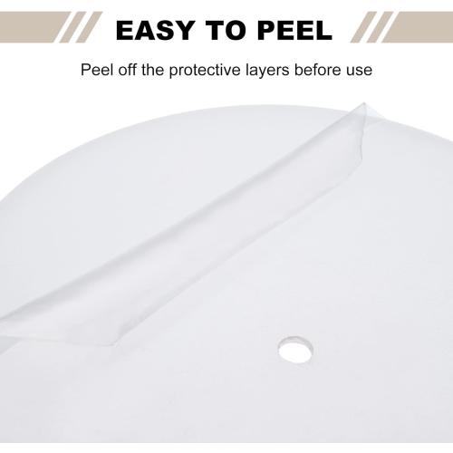 Round Lampshade Diffuser, 16 Diameter with 3/8 Center Hole Diffuser Lamp Shade for Drum Style Lampshades Pendants Softening Light, Frosted White Acrylic, Fits 16.5-18 Openings