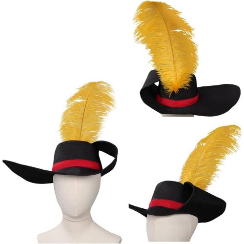 Black Adults Cosplay Hat Cat Boots Costume Hats Halloween Outfit for Men Women