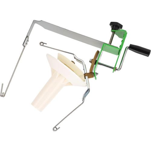 Yarn Winder Hand Operated, Large Capacity Manual Yarn Winder, Stainless Steel and Plastic Wool Winder for Knitting Crocheting, 2 in 1 with 6 Accessories for Efficient