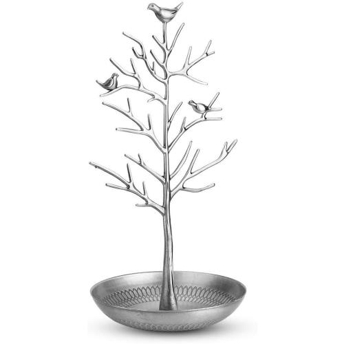 Fashion Jewelry Display Stand Money Tree Earrings Necklace Hanging Jewelry Display Storage Tools(Antique Sliver)