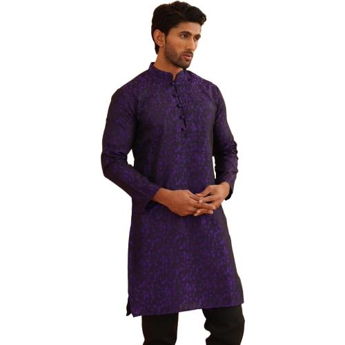 Sojanya 3XL (Since 1958 Men'S Jackquard Silk Only Long Kurta