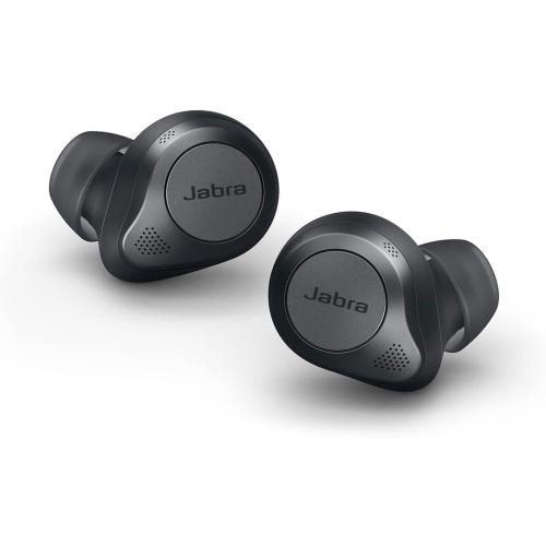 Jabra Elite 85t True Wireless Bluetooth Earbuds, Grey – Advanced Noise-Cancelling Earbuds for Calls & Music with Charging Case and 2 Wireless Charging Pads