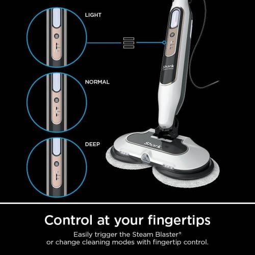 Shark Steam & Scrub with Steam Blaster Technology All-in-One Hard Floor Steam Mop with 3 Steam Modes & LED Headlights S8201, Rotator White