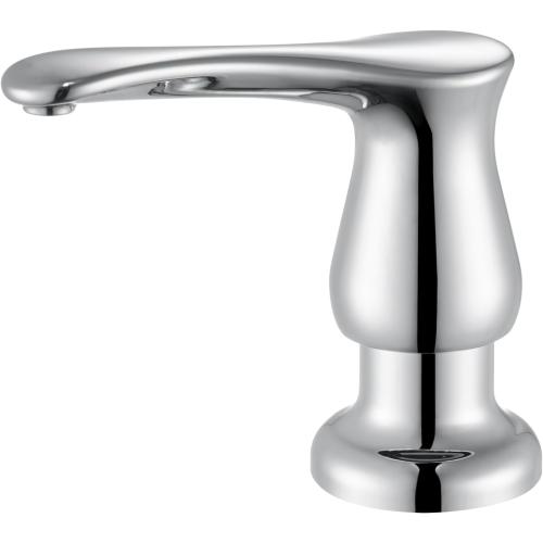 GAGALIFE Kitchen Sink Soap Dispenser Chrome, Built in Soap Dispenser with 17 OZ Bottle, Refill from The Top, Liquid Dispenser for Kitchen Sink