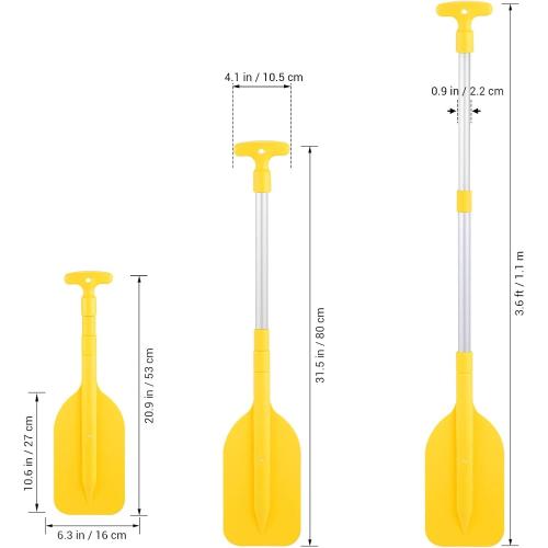 LIOOBO Telescopic Kayak Paddle - 2Pcs Plastic Aluminum Canoe Oar, Boating Accessories River Tubing Paddles