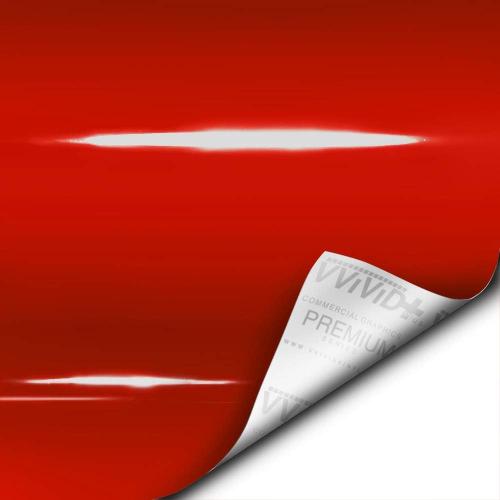 VViViD  Ultra Gloss Racing Red Vinyl Car Wrap Premium Paint Replacement Film Roll with Nano Air Release Technology, Stretchable Protective Cap Liner, Self Adhesive (10ft x 5ft)