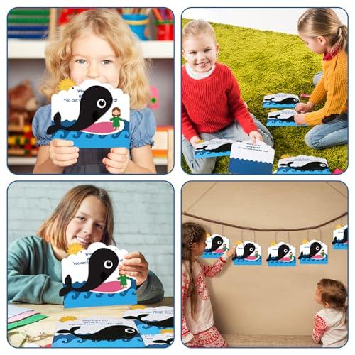Wenqik 24 Pcs 24 Pcs Jonah and Whale Craft Kit Kids Bible Story Activities