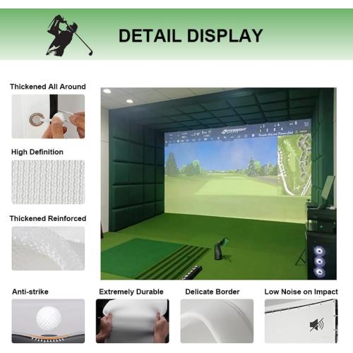 Custom Impact Screen for Golf Training - Indoor/Outdoor, 4mm Thickened, Ultra Clear with Grommet Holes