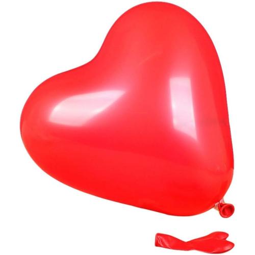 BinaryABC Red Heart Shaped Latex Balloons,Mother Day Valentine's Day Engagement Wedding Party Decorations,10Inch,50Pcs(Red)