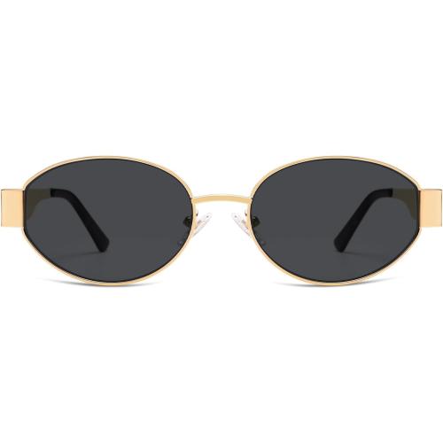 SOJOS Retro Oval Sunglasses for Women Trendy Classic Shades UV400 Protection 2 pack
