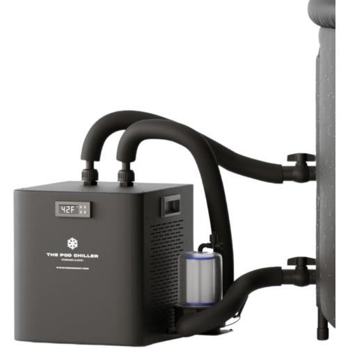Standard Water Chiller – Compact Cold Plunge Cooling System – 41°F Adjustable Temperature – Pairs with Ice Pod Pro & Long Pod – 24/7 Water Circulation & Built-in Filtration – The Pod Company