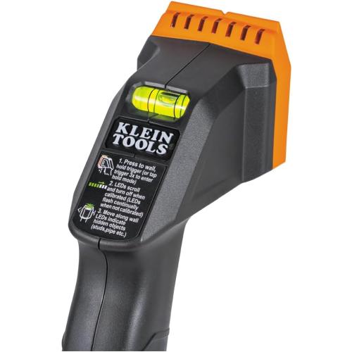 Klein Tools ESF100 Electronic Stud Finder and Wall Scanner with Bubble Level, for Wood and Metal Studs, Bright Green LEDs, Batteries Included