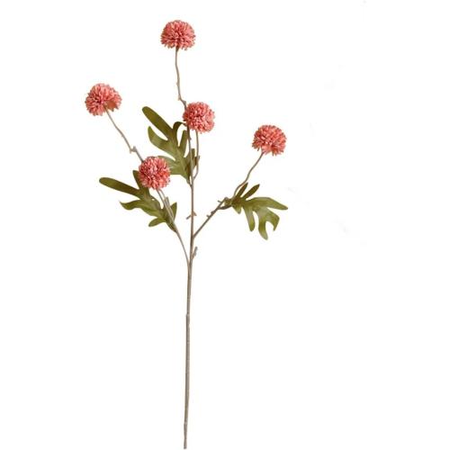 Faux Dandelion Flowers 10 Pcs Dandelion Artificial Flower Wedding 5 Head Fake Flowers Small Thorn Ball Home Decoration(10 pcs Grey)