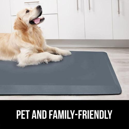 GORILLA GRIP Comfortable Cushioned Kitchen Mats for Floor, 39x20, Waterproof and Stain Resistant Soft Top, 3/4 Inch Thick Ergonomic Standing Desk Anti Fatigue Mat, Foam Supports Ankles, Feet, Charcoal